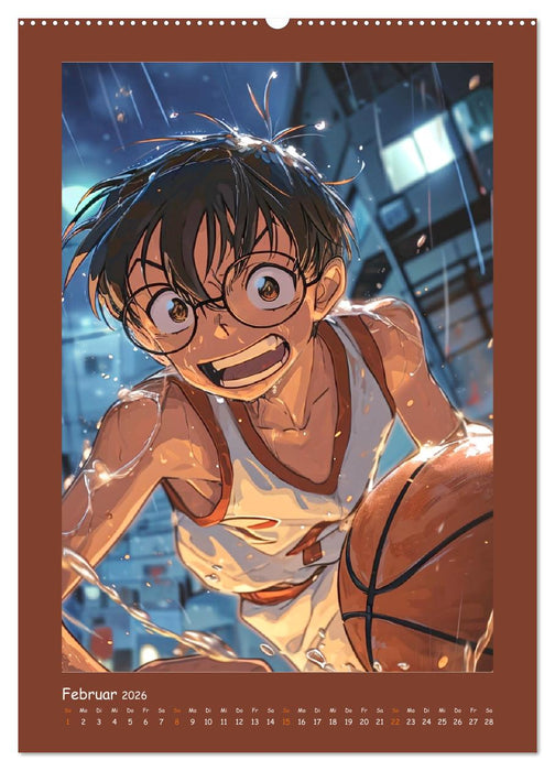 Anime Kids. Outdoor Kinderspaß und Sport (CALVENDO Wandkalender 2026)