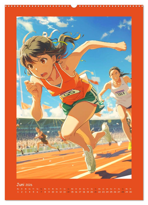 Anime Kids. Outdoor Kinderspaß und Sport (CALVENDO Wandkalender 2026)