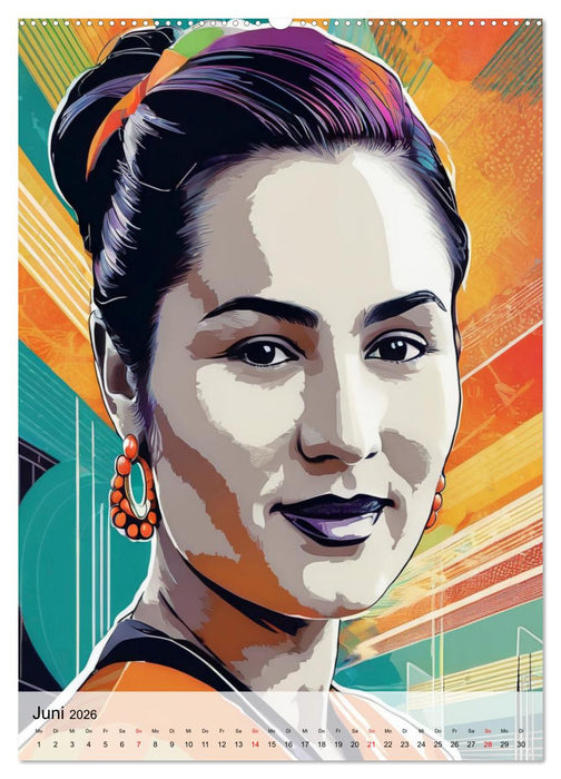Art Deco Retro Porträts (CALVENDO Wandkalender 2026)