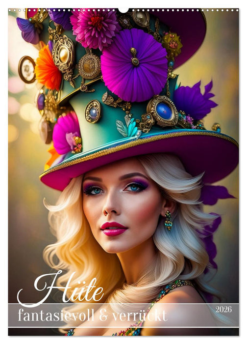 Hüte - fantasievoll und verrückt (CALVENDO Wandkalender 2026)