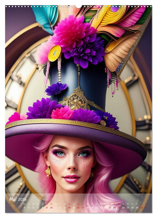 Hüte - fantasievoll und verrückt (CALVENDO Wandkalender 2026)
