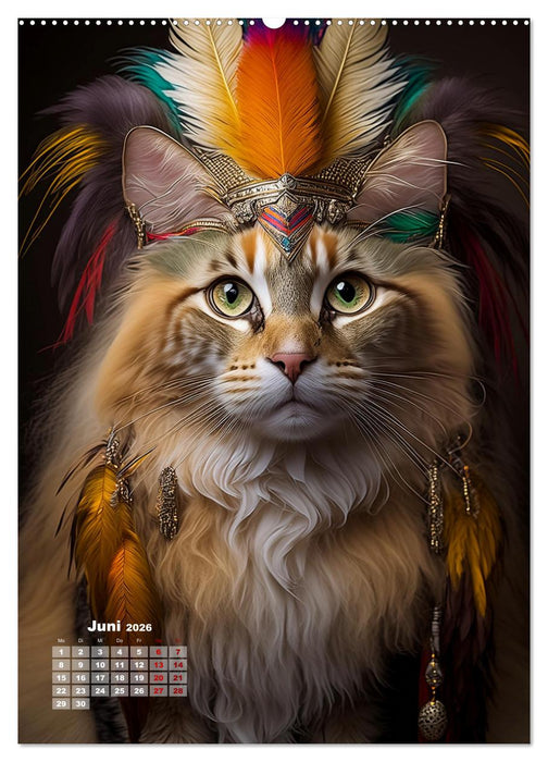 Inka Katzen - Katzen sind die wahren Herrscher (CALVENDO Premium Wandkalender 2026)