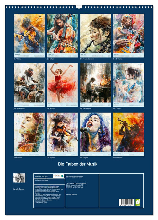 Die Farben der Musik (CALVENDO Wandkalender 2026)