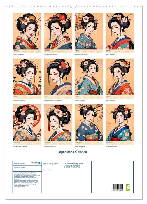 Japanische Geishas (CALVENDO Wandkalender 2026)