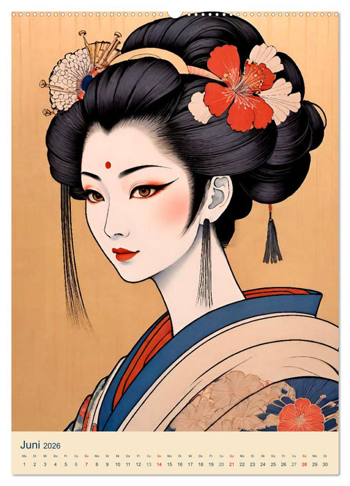 Japanische Geishas (CALVENDO Wandkalender 2026)