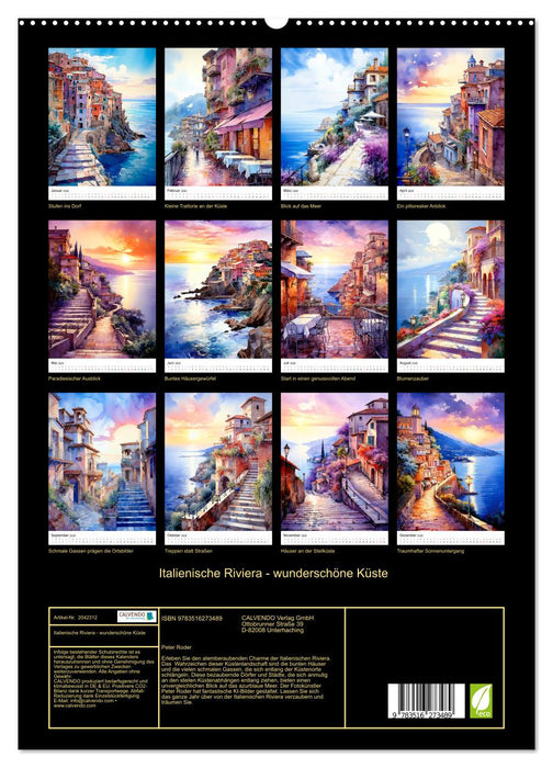Italienische Riviera - wunderschöne Küste (CALVENDO Premium Wandkalender 2026)