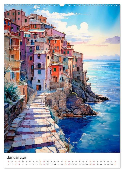 Italienische Riviera - wunderschöne Küste (CALVENDO Premium Wandkalender 2026)