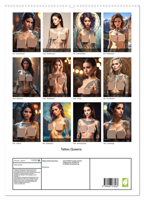 Tattoo Queens (CALVENDO Premium Wandkalender 2026)
