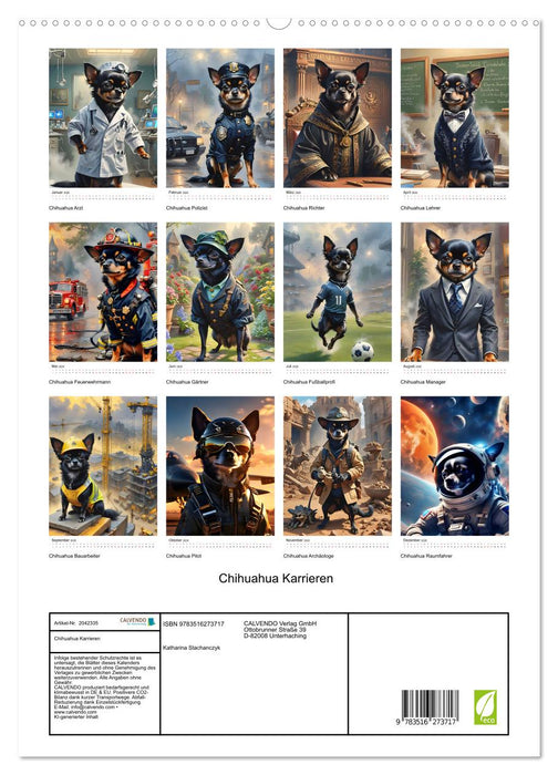 Chihuahua Karrieren (CALVENDO Premium Wandkalender 2026)