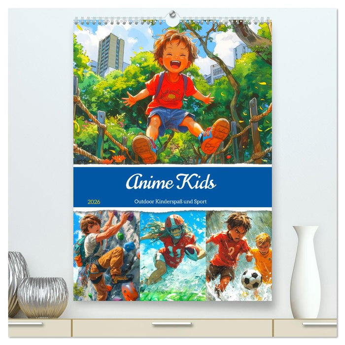 Anime Kids. Outdoor Kinderspaß und Sport (CALVENDO Premium Wandkalender 2026)