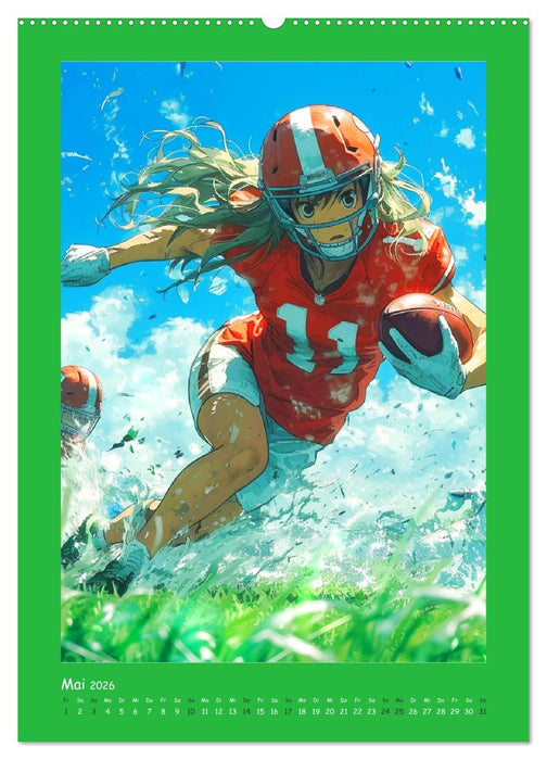 Anime Kids. Outdoor Kinderspaß und Sport (CALVENDO Premium Wandkalender 2026)