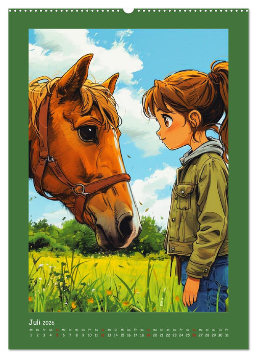 Anime Kids. Outdoor Kinderspaß und Sport (CALVENDO Premium Wandkalender 2026)