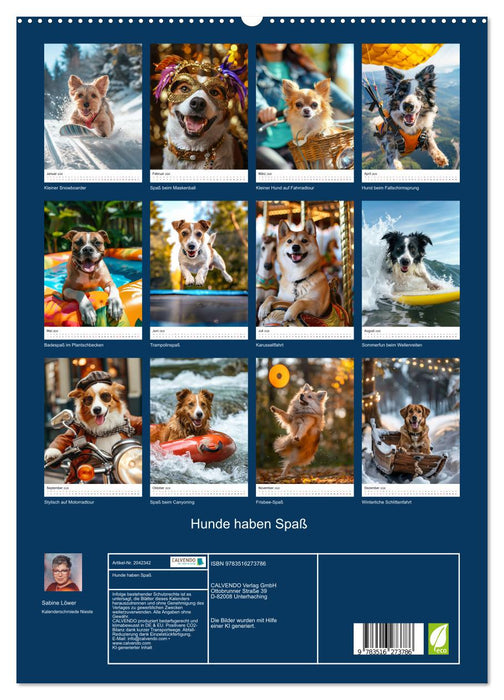 Hunde haben Spaß (CALVENDO Premium Wandkalender 2026)