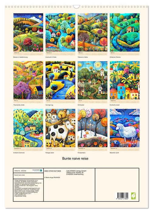 Bunte naive reise (CALVENDO Wandkalender 2026)