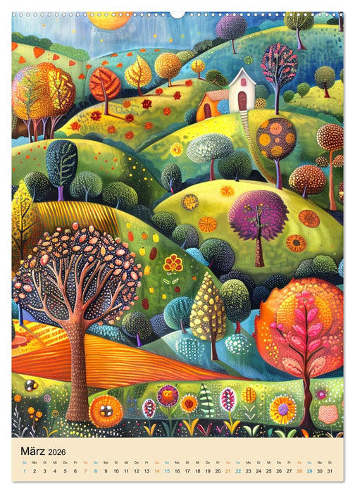 Bunte naive reise (CALVENDO Wandkalender 2026)
