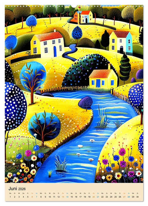 Bunte naive reise (CALVENDO Wandkalender 2026)