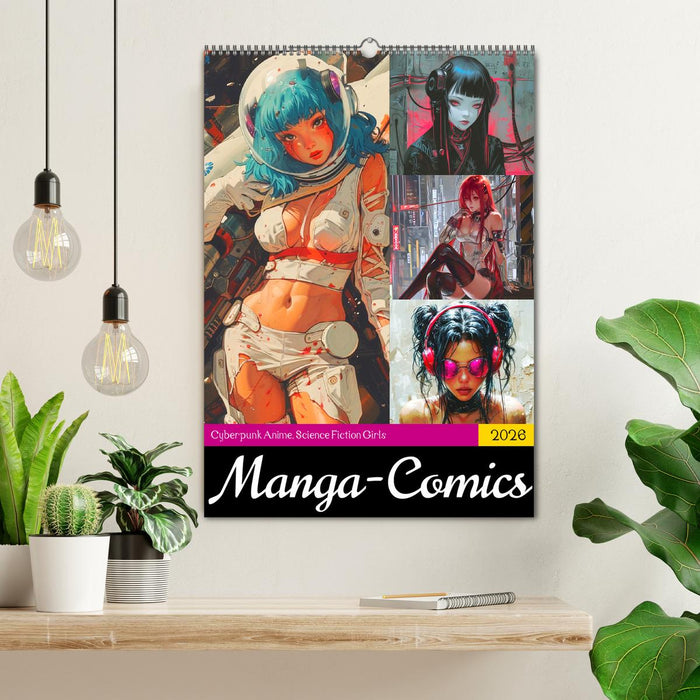 Manga-Comics. Cyberpunk Anime. Science Fiction Girls (CALVENDO Wandkalender 2026)