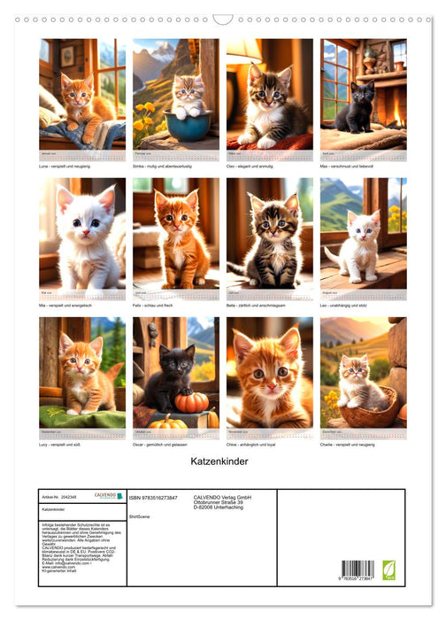 Katzenkinder (CALVENDO Wandkalender 2026)