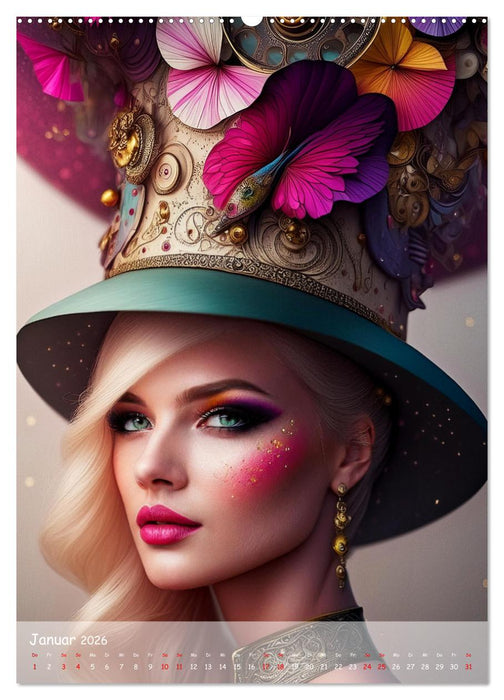 Hüte - fantasievoll und verrückt (CALVENDO Premium Wandkalender 2026)