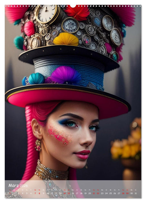 Hüte - fantasievoll und verrückt (CALVENDO Premium Wandkalender 2026)