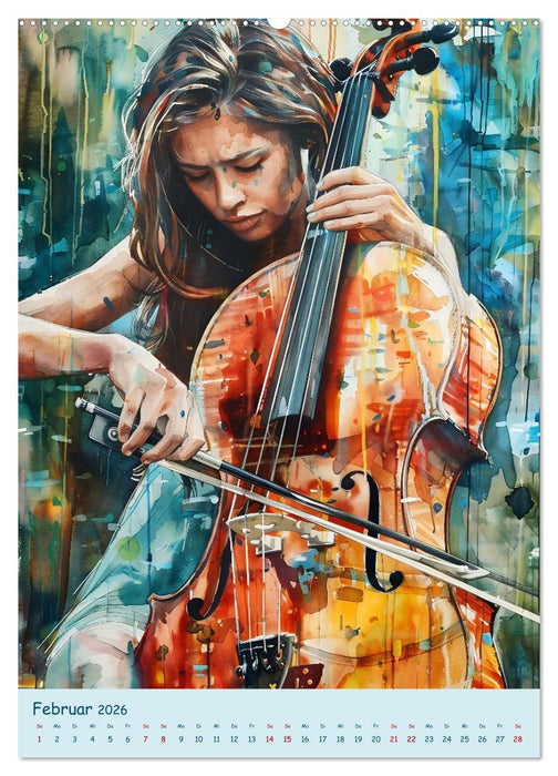 Die Farben der Musik (CALVENDO Premium Wandkalender 2026)