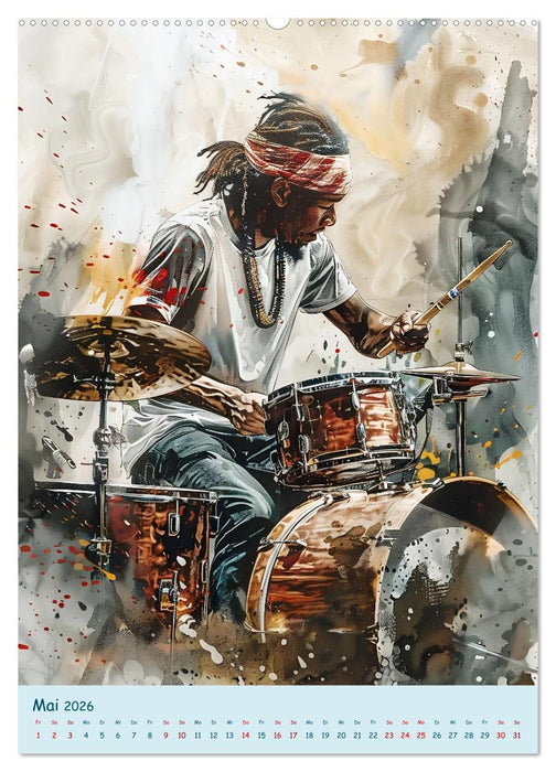 Die Farben der Musik (CALVENDO Premium Wandkalender 2026)
