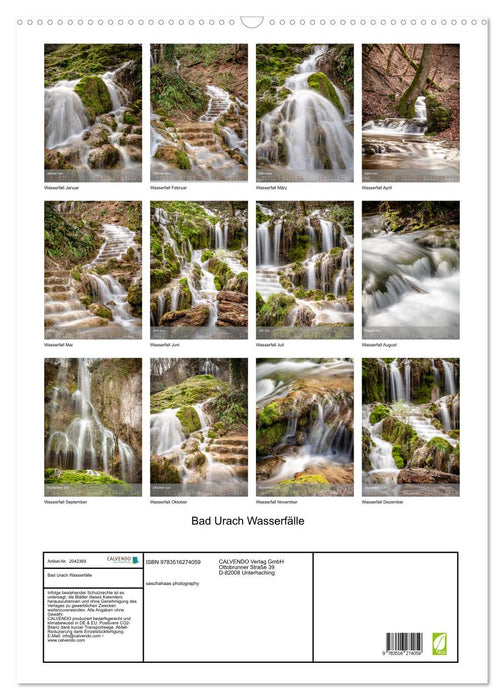 Bad Urach Wasserfälle (CALVENDO Wandkalender 2026)