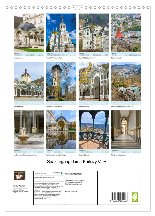 Spaziergang durch Karlovy Vary (CALVENDO Wandkalender 2026)