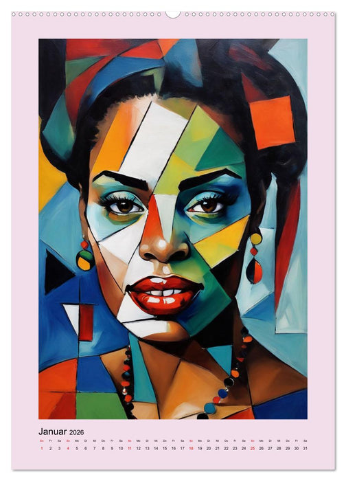 Kubistische Porträts (CALVENDO Wandkalender 2026)