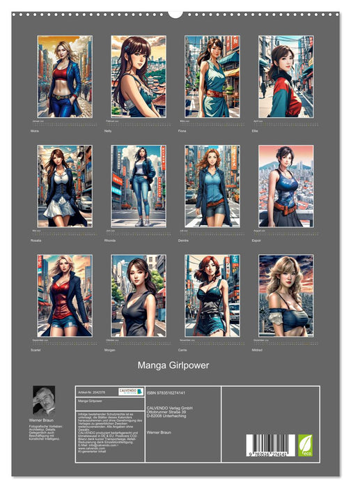 Manga Girlpower (CALVENDO Premium Wandkalender 2026)