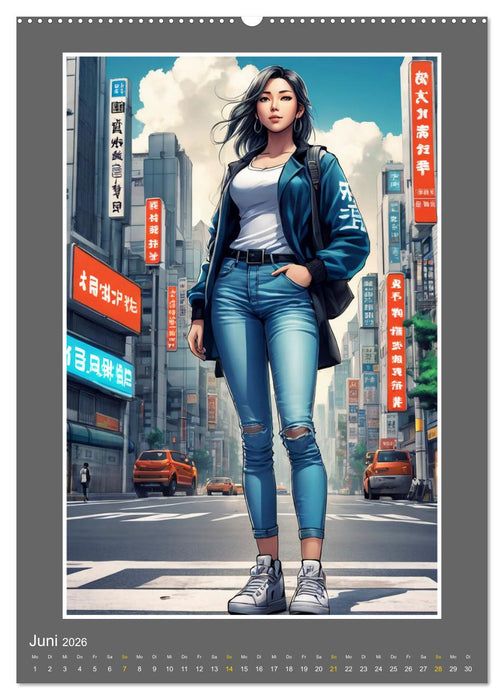 Manga Girlpower (CALVENDO Premium Wandkalender 2026)