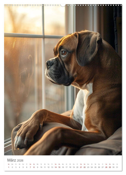 Boxer - Liebenswerte Kasperköpfe (CALVENDO Premium Wandkalender 2026)