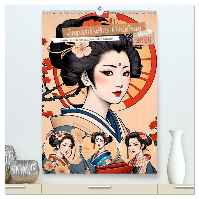 Japanische Geishas (CALVENDO Premium Wandkalender 2026)
