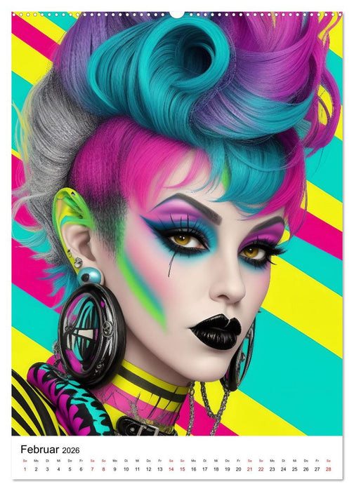 Punk Girls mit einer Prise New Wave (CALVENDO Wandkalender 2026)