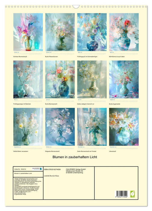 Blumen in zauberhaftem Licht (CALVENDO Wandkalender 2026)