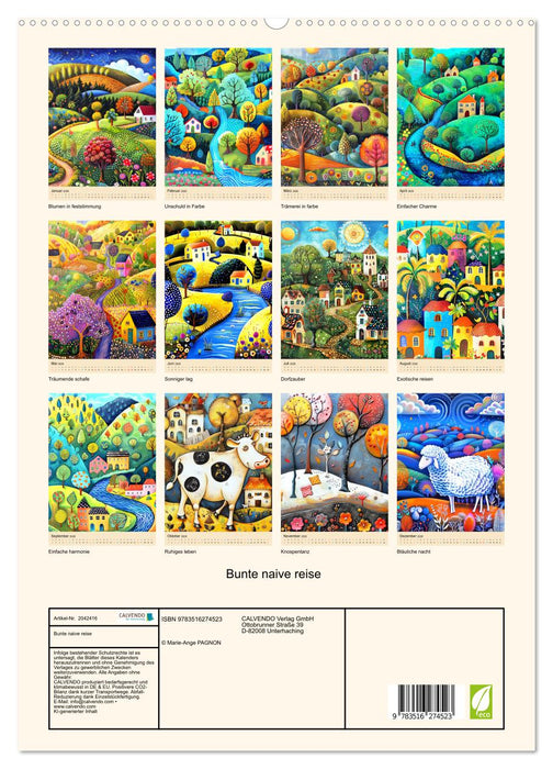Bunte naive reise (CALVENDO Premium Wandkalender 2026)