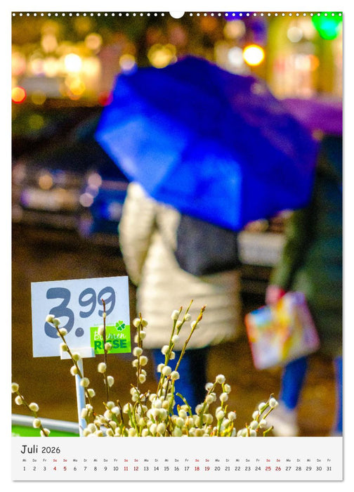 Schützende Schirme - Auch bei Regen kann das Leben bunt sein (CALVENDO Premium Wandkalender 2026)