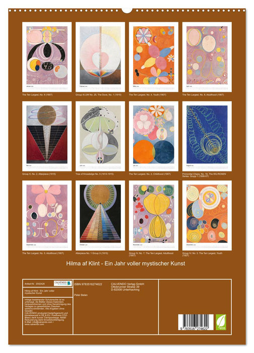 Hilma af Klint - Ein Jahr voller mystischer Kunst (CALVENDO Premium Wandkalender 2026)