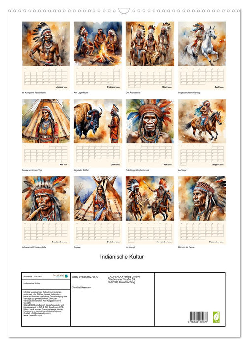 Indianische Kultur (CALVENDO Wandkalender 2026)