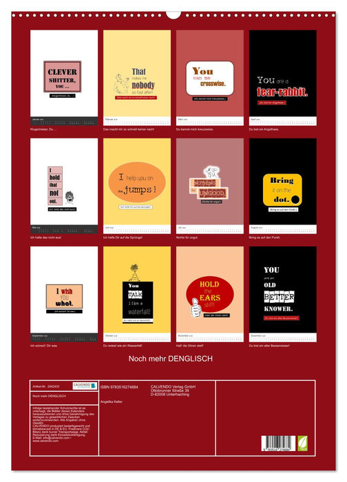 Noch mehr DENGLISCH (CALVENDO Wandkalender 2026)