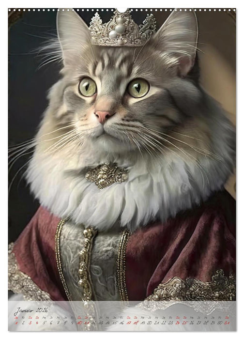 Majestätische Samtpfoten (CALVENDO Premium Wandkalender 2026)