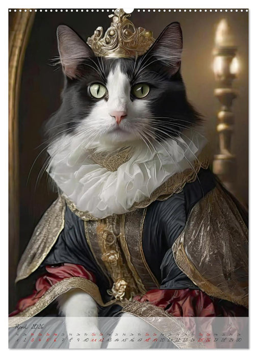 Majestätische Samtpfoten (CALVENDO Premium Wandkalender 2026)