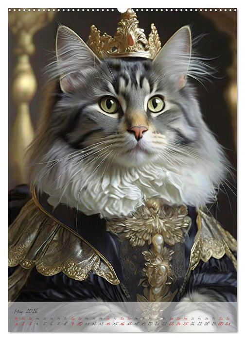 Majestätische Samtpfoten (CALVENDO Premium Wandkalender 2026)