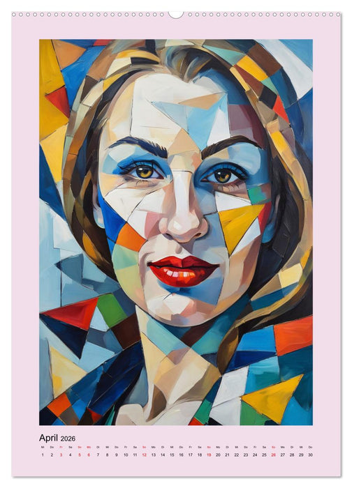 Kubistische Porträts (CALVENDO Premium Wandkalender 2026)