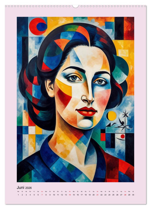 Kubistische Porträts (CALVENDO Premium Wandkalender 2026)