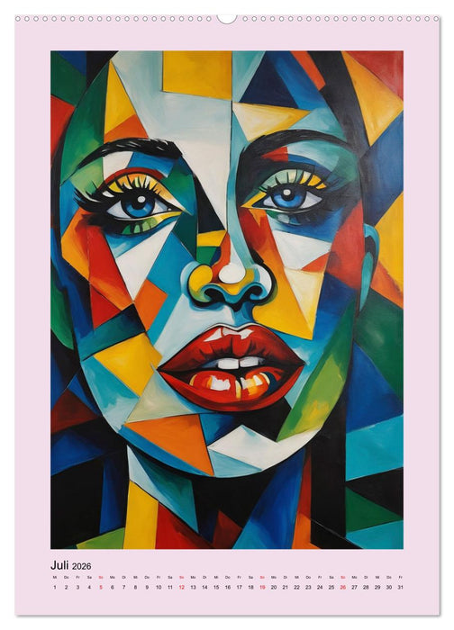 Kubistische Porträts (CALVENDO Premium Wandkalender 2026)
