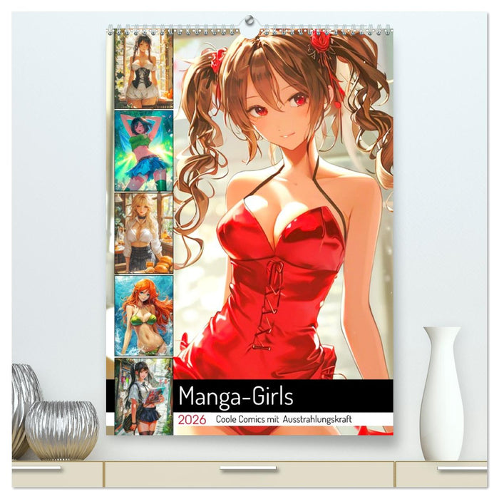 Manga-Girls. Coole Comics mit Ausstrahlungskraft (CALVENDO Premium Wandkalender 2026)