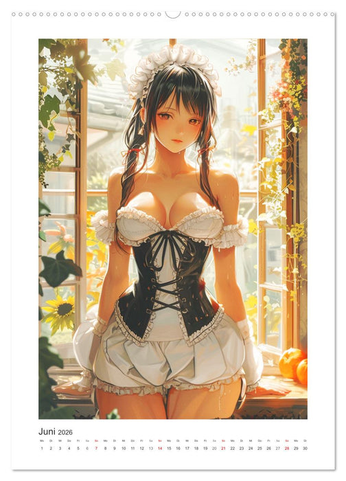 Manga-Girls. Coole Comics mit Ausstrahlungskraft (CALVENDO Premium Wandkalender 2026)