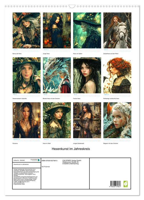 Hexenkunst im Jahreskreis (CALVENDO Wandkalender 2026)