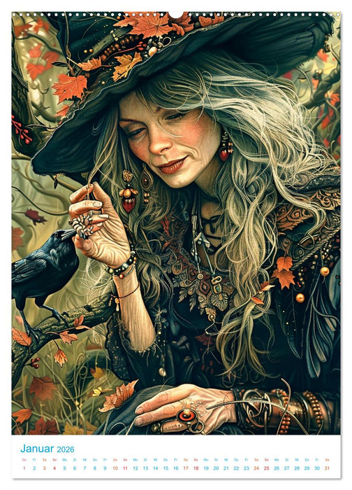 Hexenkunst im Jahreskreis (CALVENDO Wandkalender 2026)